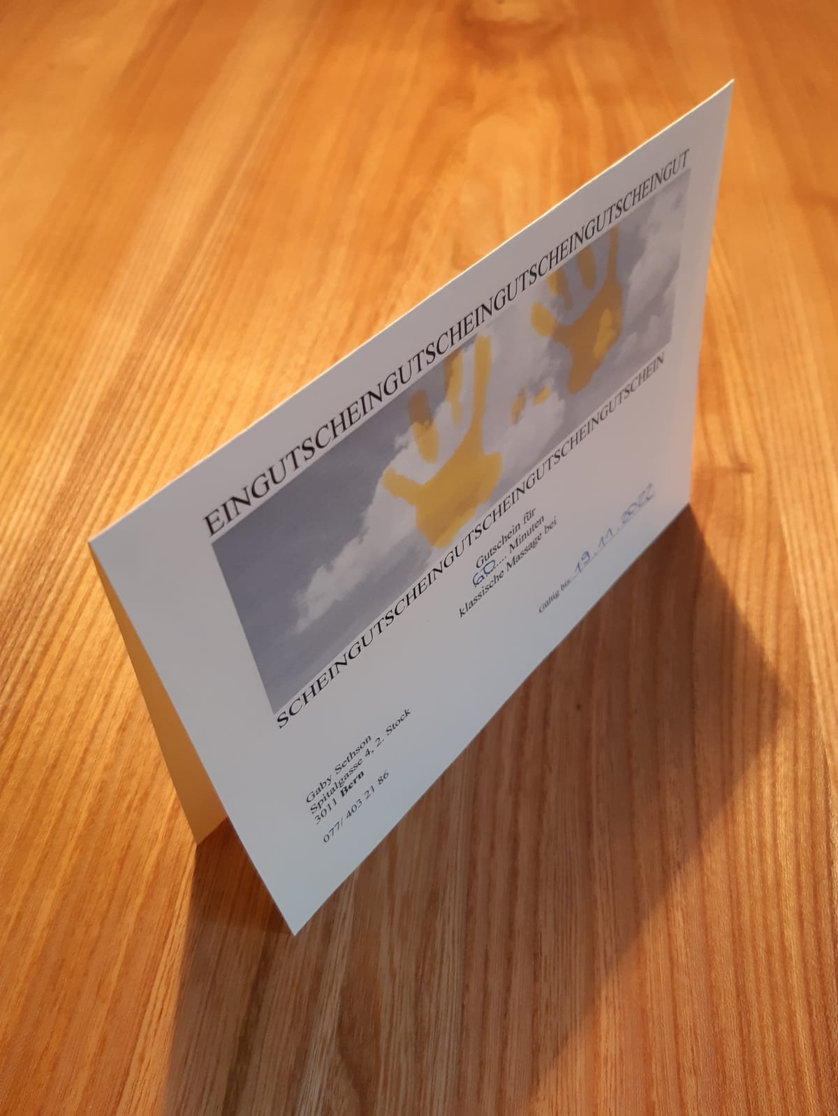 Gutschein EVERY BODY NEEDS MASSAGE Gutschein EVERY BODY NEEDS MASSAGE